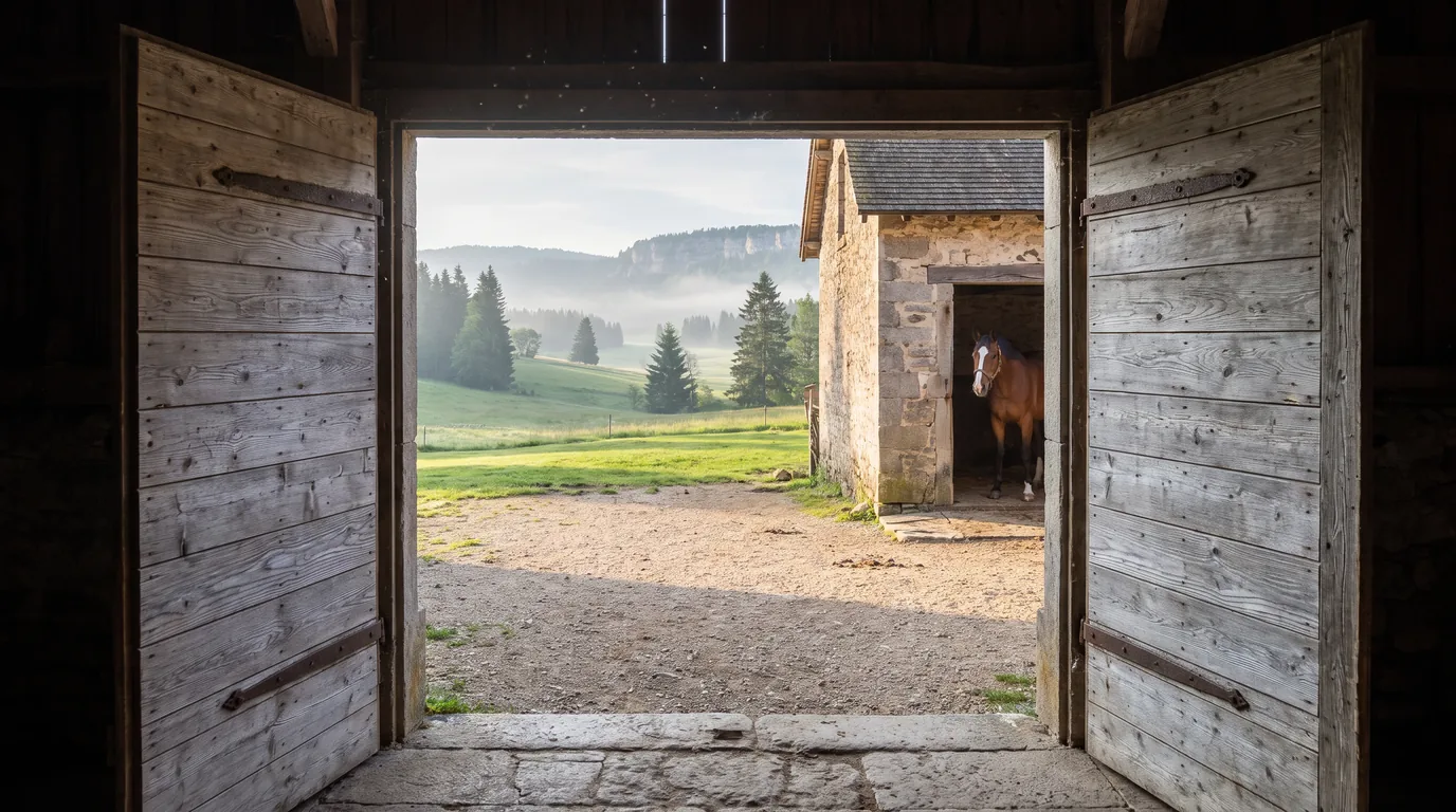 Entrée, Ferme équestre Le Chalet des Vignobles, centre équestre à Saint-Jean-de-la-Porte