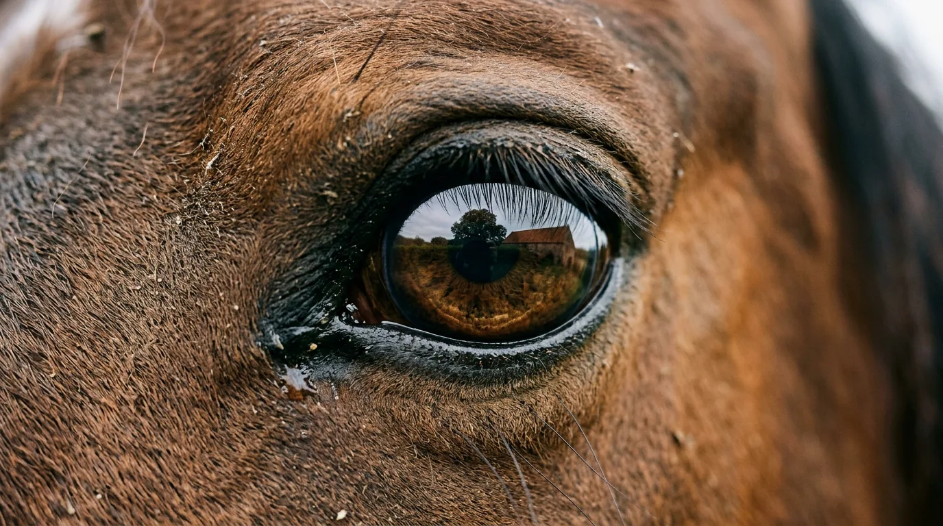Un regard de cheval, Ferme équestre Le Chalet des Vignobles, Saint-Jean-de-la-Porte